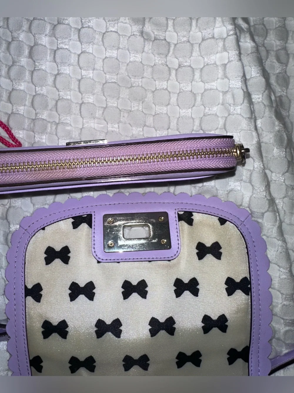 Kate Spade Lilac Road Seth Scalloped Crossbody shoulder bag and matching wallet